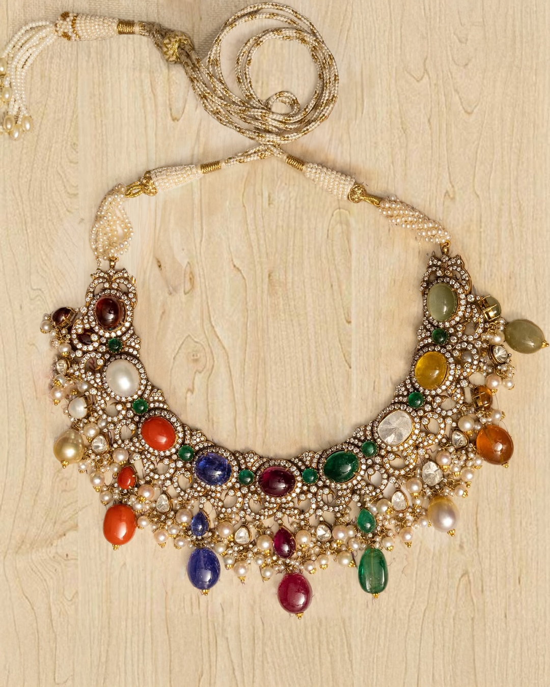 Riddhi Navratna Necklace with Earrings