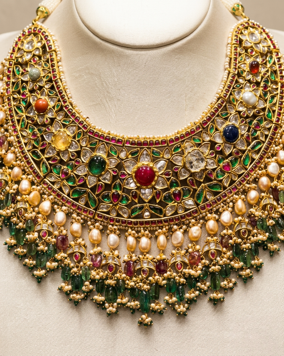 Jodha Navratan Necklace