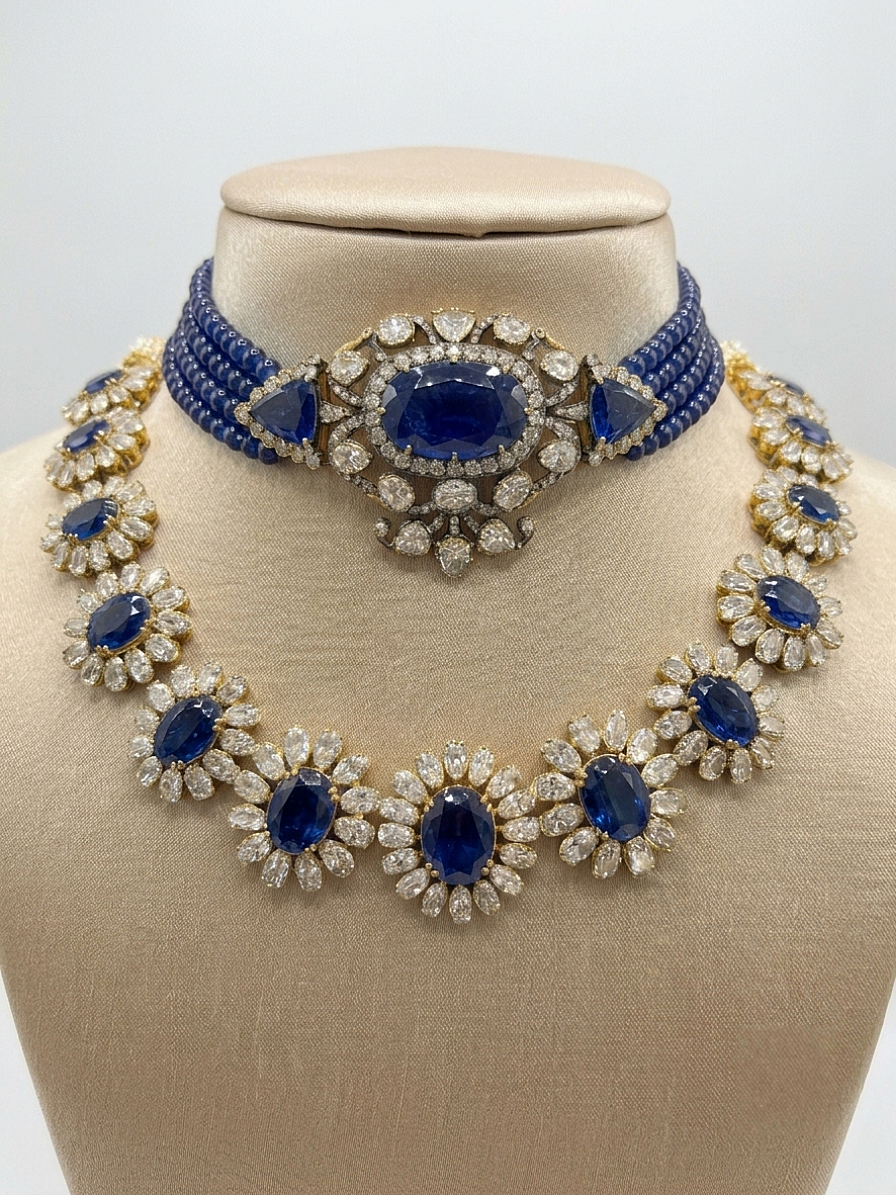 Hyacinth Choker and Necklace