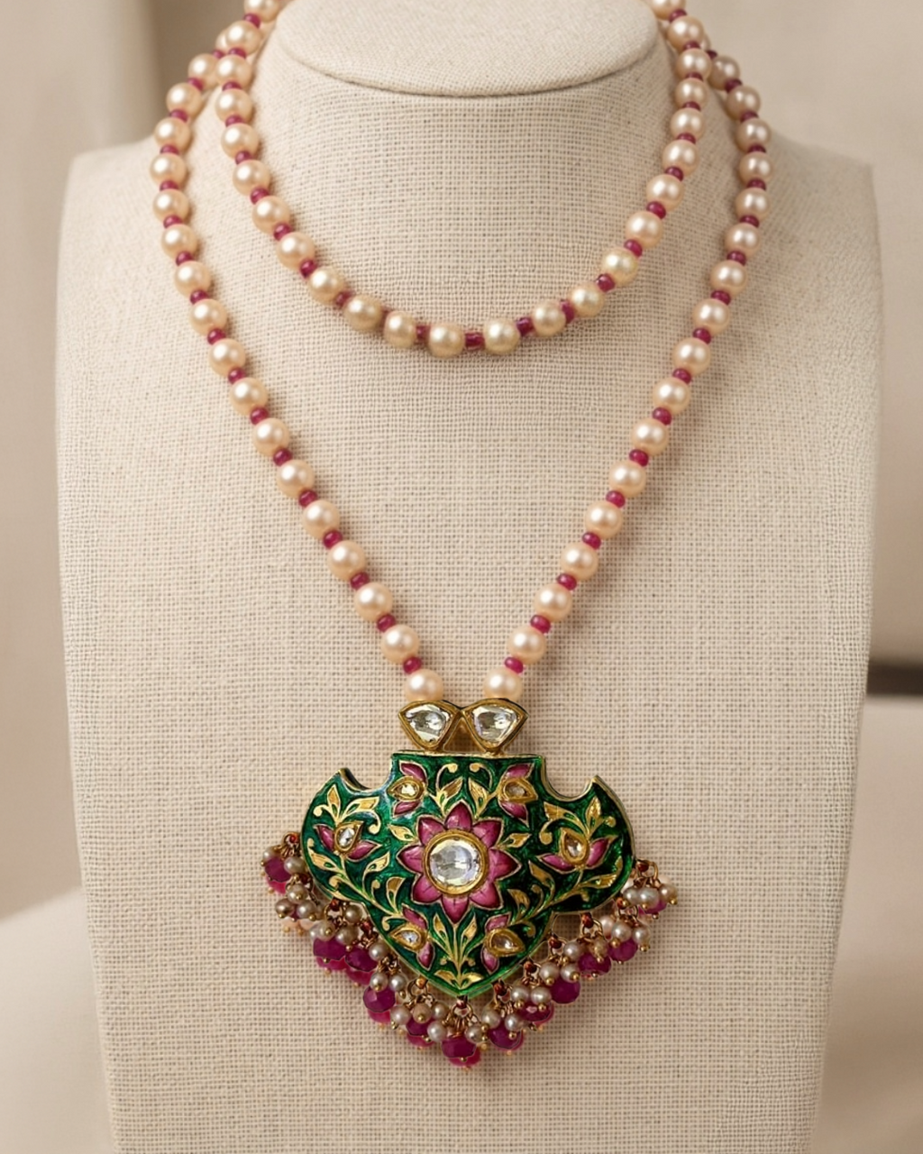 Padmavan Meenakari Pendant