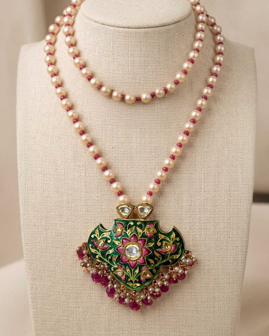 Padmavan Meenakari Pendant