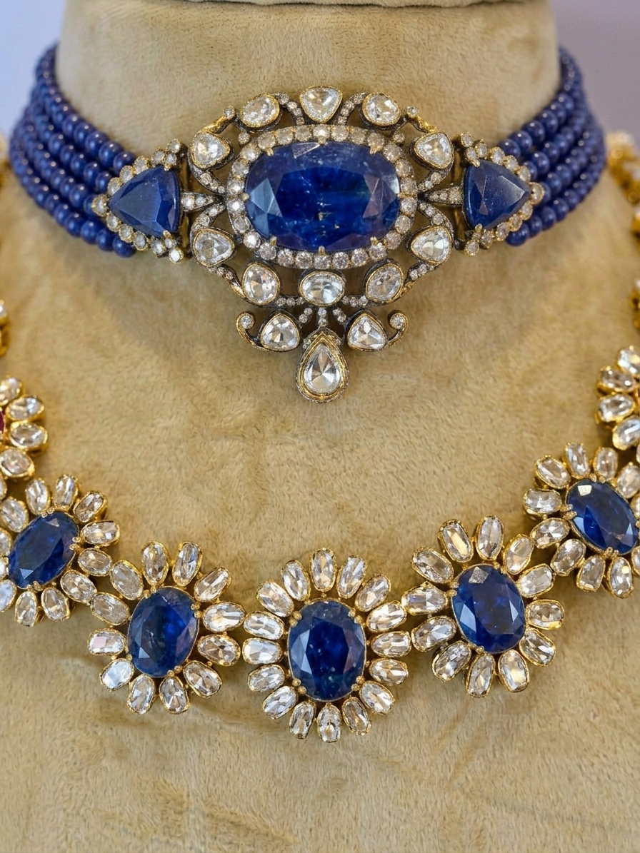 Hyacinth Choker and Necklace
